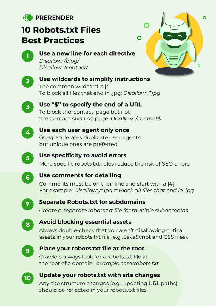 Robots.txt Tips by Prerender.io