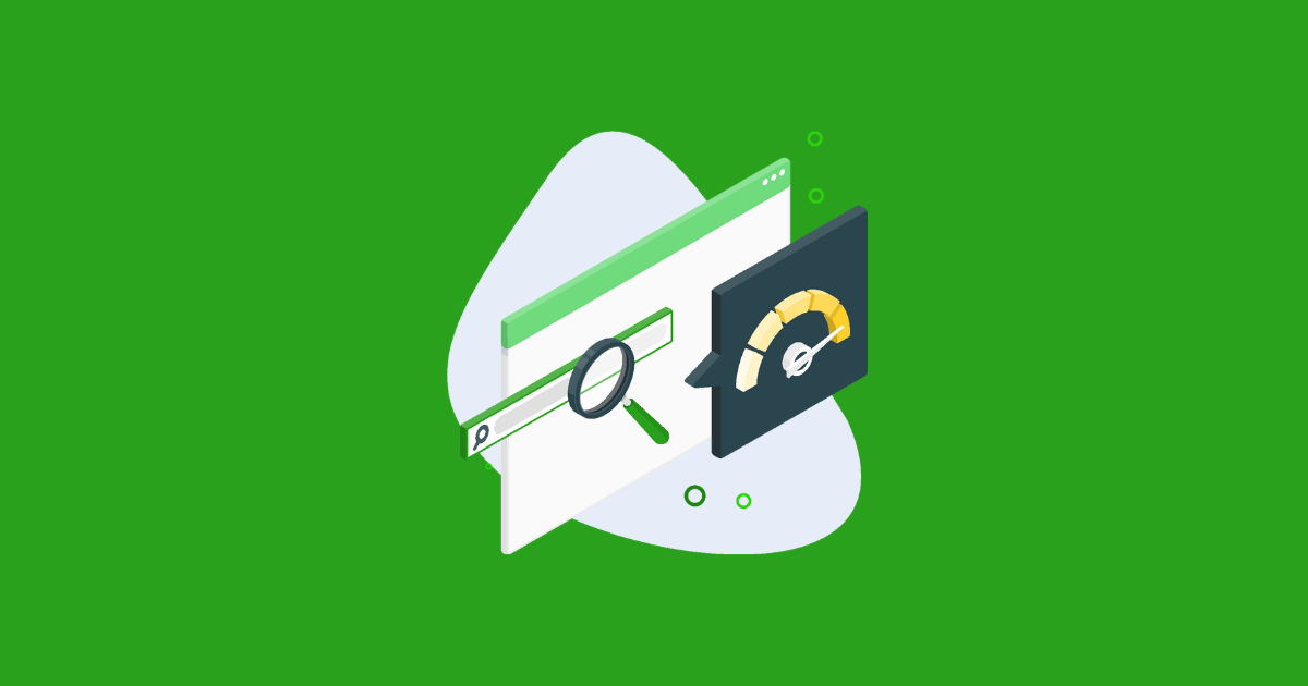 A green graphic-style illustration that represents webpage indexing and online visibility.