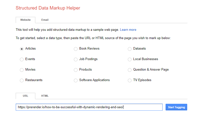 google structured data markup checker
