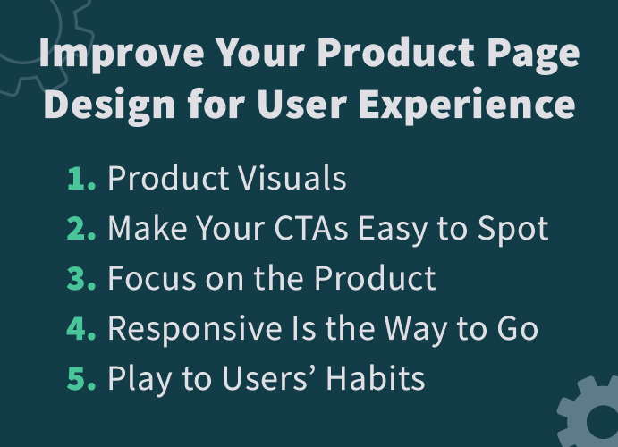 improve product page design for UX