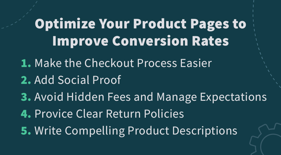 conversion optimization for product pages