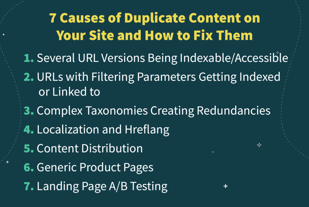 how to fix duplicate content issues