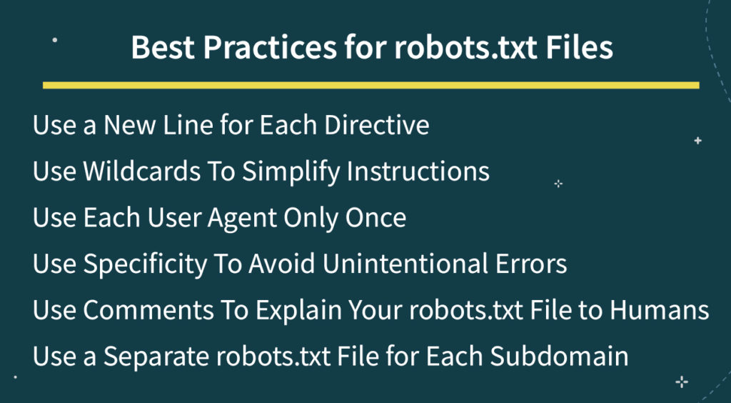 best practices for robots.txt files & SEO