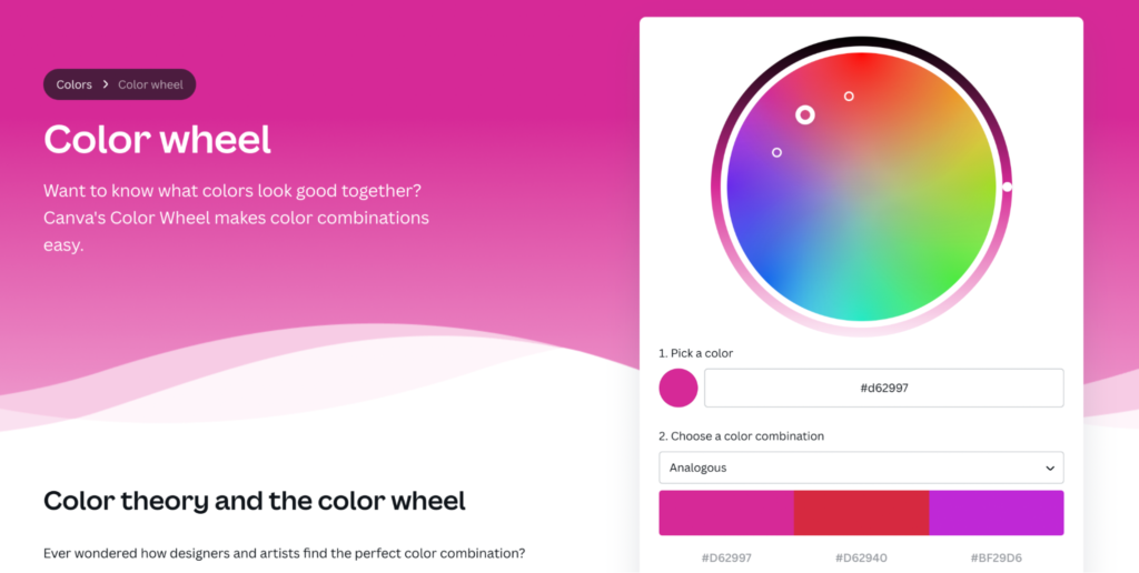 Canva Color Wheel