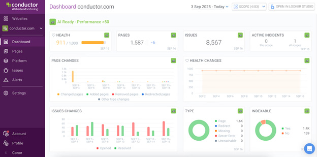 Conductor dashboard