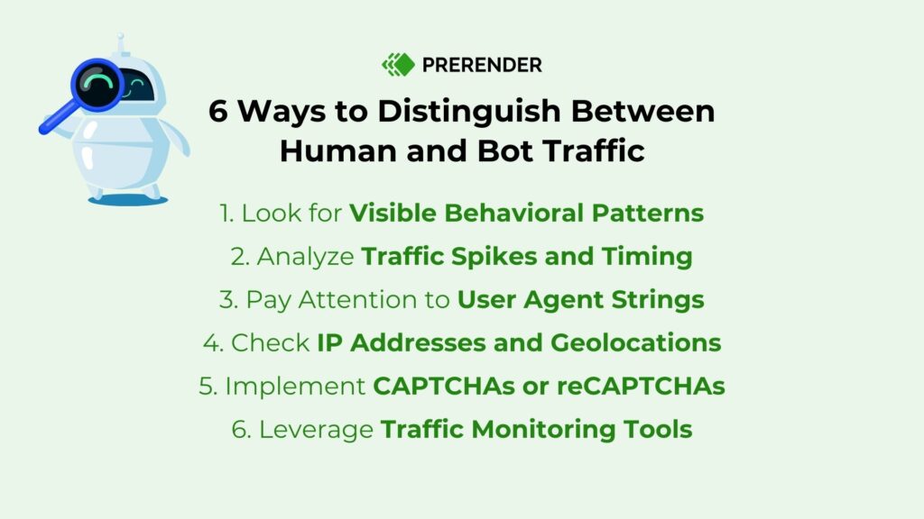 Distinguishing between human and web traffic