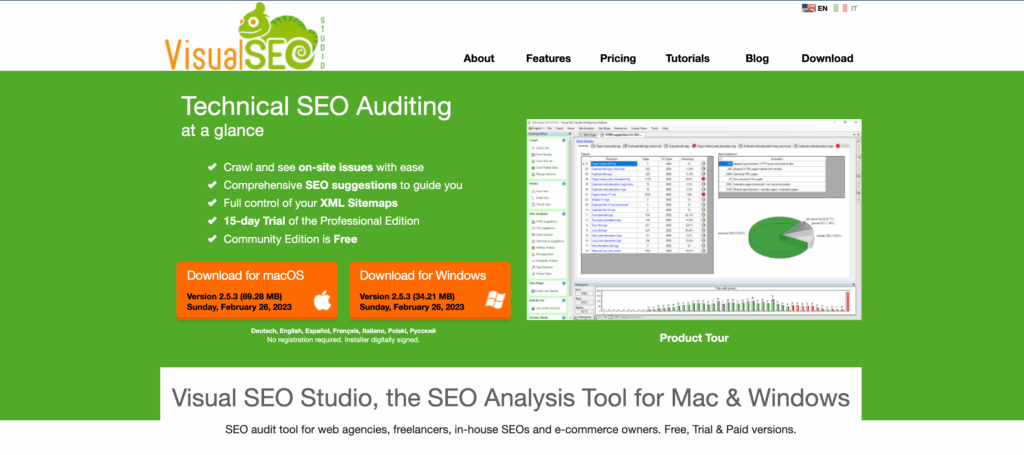 Visual SEO is a Screaming Frog alternative 