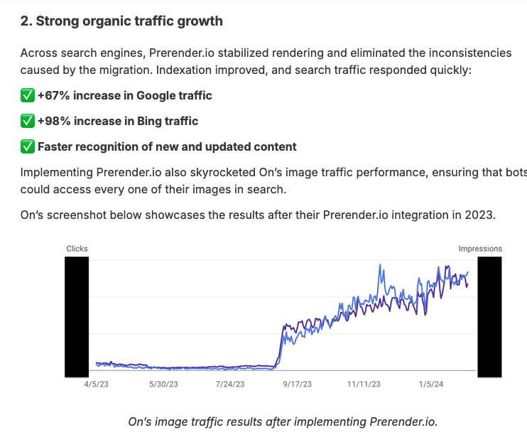 On Running traffic after Prerender.io adoption