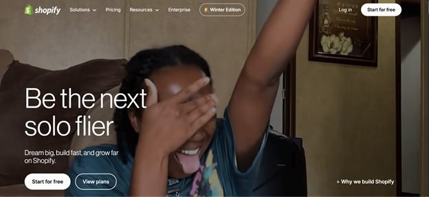 Shopify - an example of AI agent friendly website