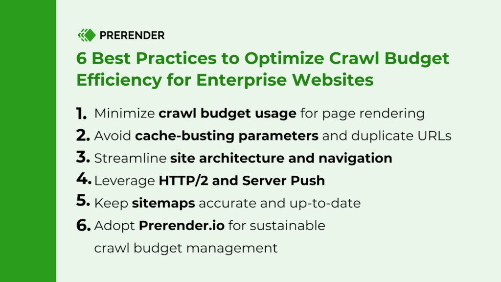 6 Best Practices to Optimize Crawl Budget Efficiency for Enterprise Websites