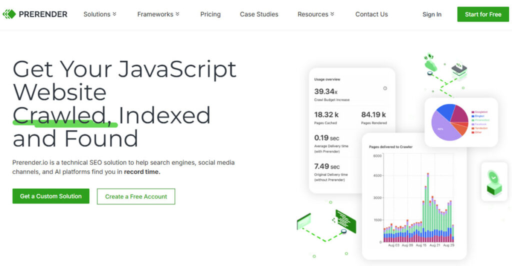 prerender.io homepage