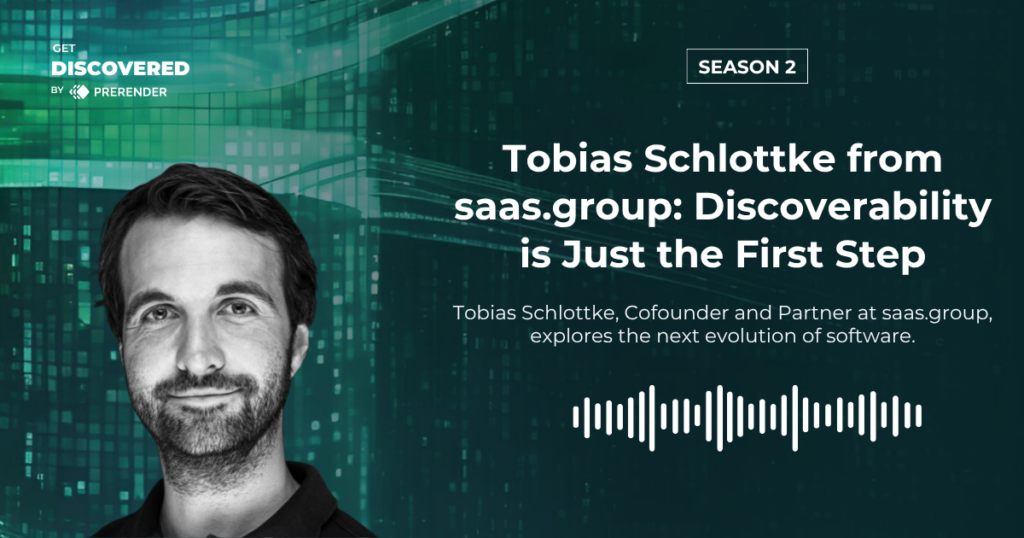 Tobias Schlottke from saas.group on the Get Discovered podcast