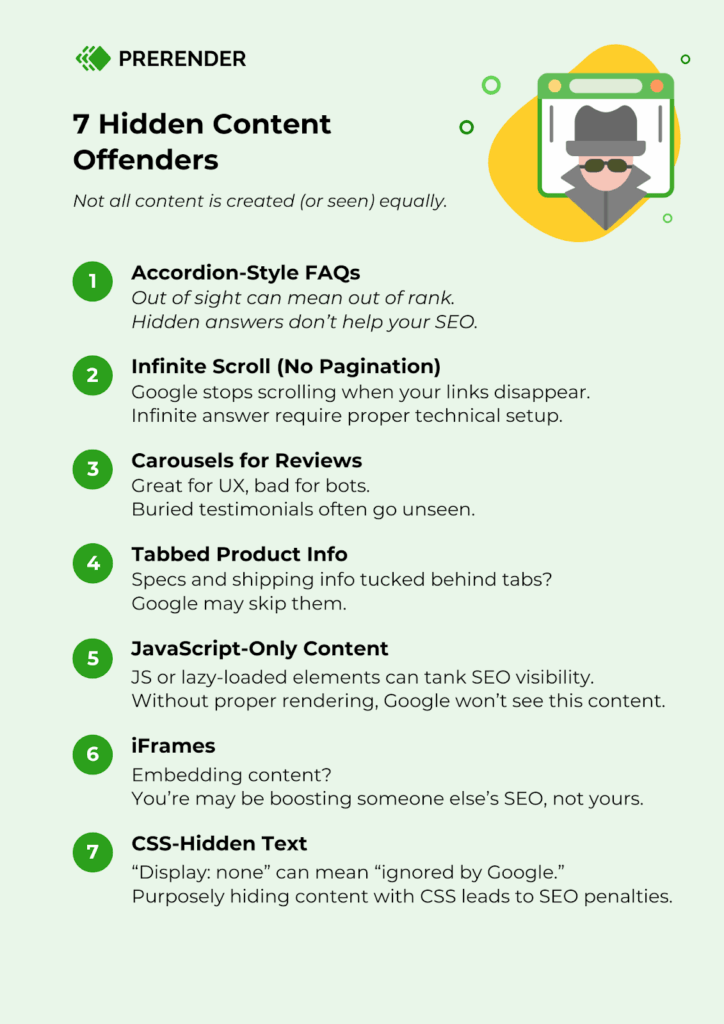 Hidden content types that damage your SEO